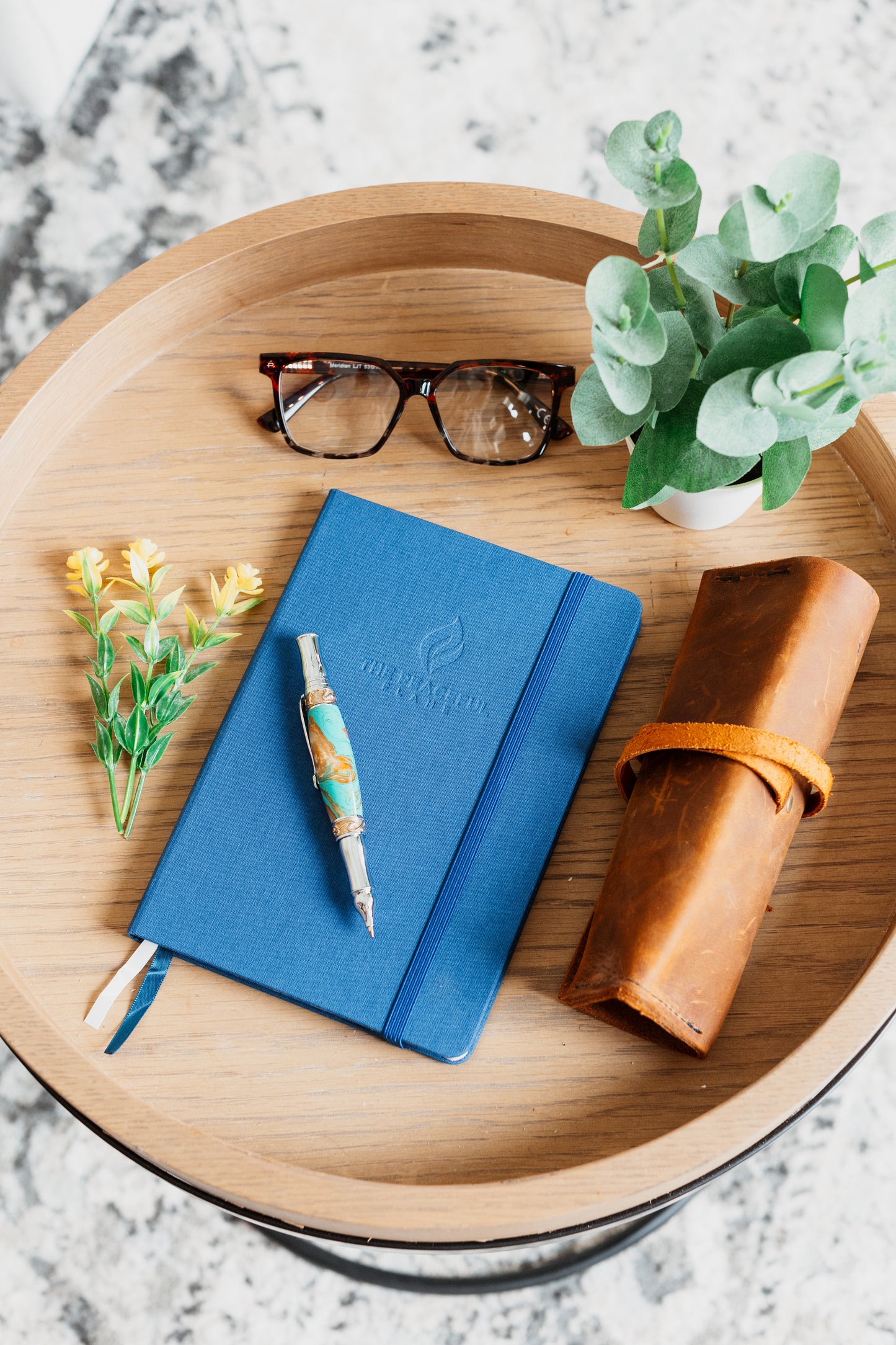 Louella A5 Blue Linen Journal - Elegant, Durable Hardcover